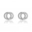 511 K&D Diamanté and silver circle earrings
