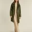 Beaumont Faven dark olive reversible faux fur coat