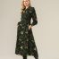 Caroline Kilkenny Agnes dress in black flower print