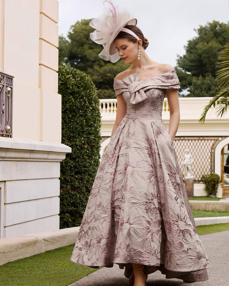 1 G43 Brocade rose dress Courture Club