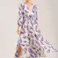 Caroline Kilkenny Scout dress In violet leaf print