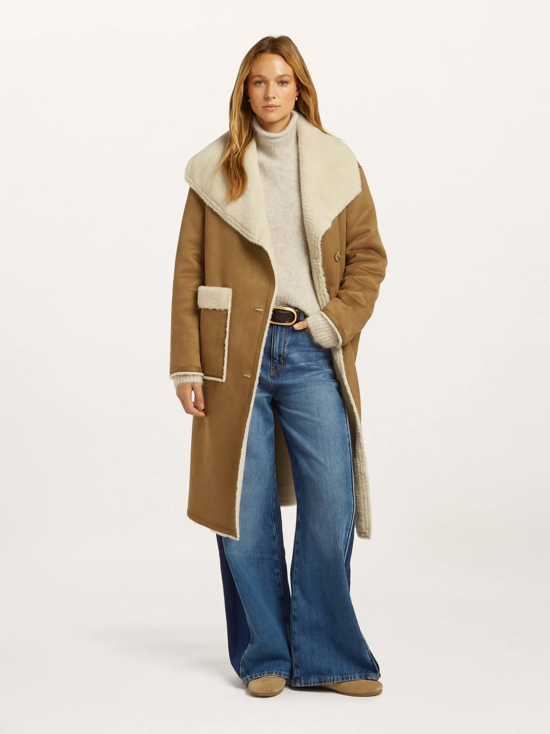 Beaumont Elif faux llamy coat
