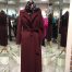 Christina Felix wool and cashmere burgandy coat 579