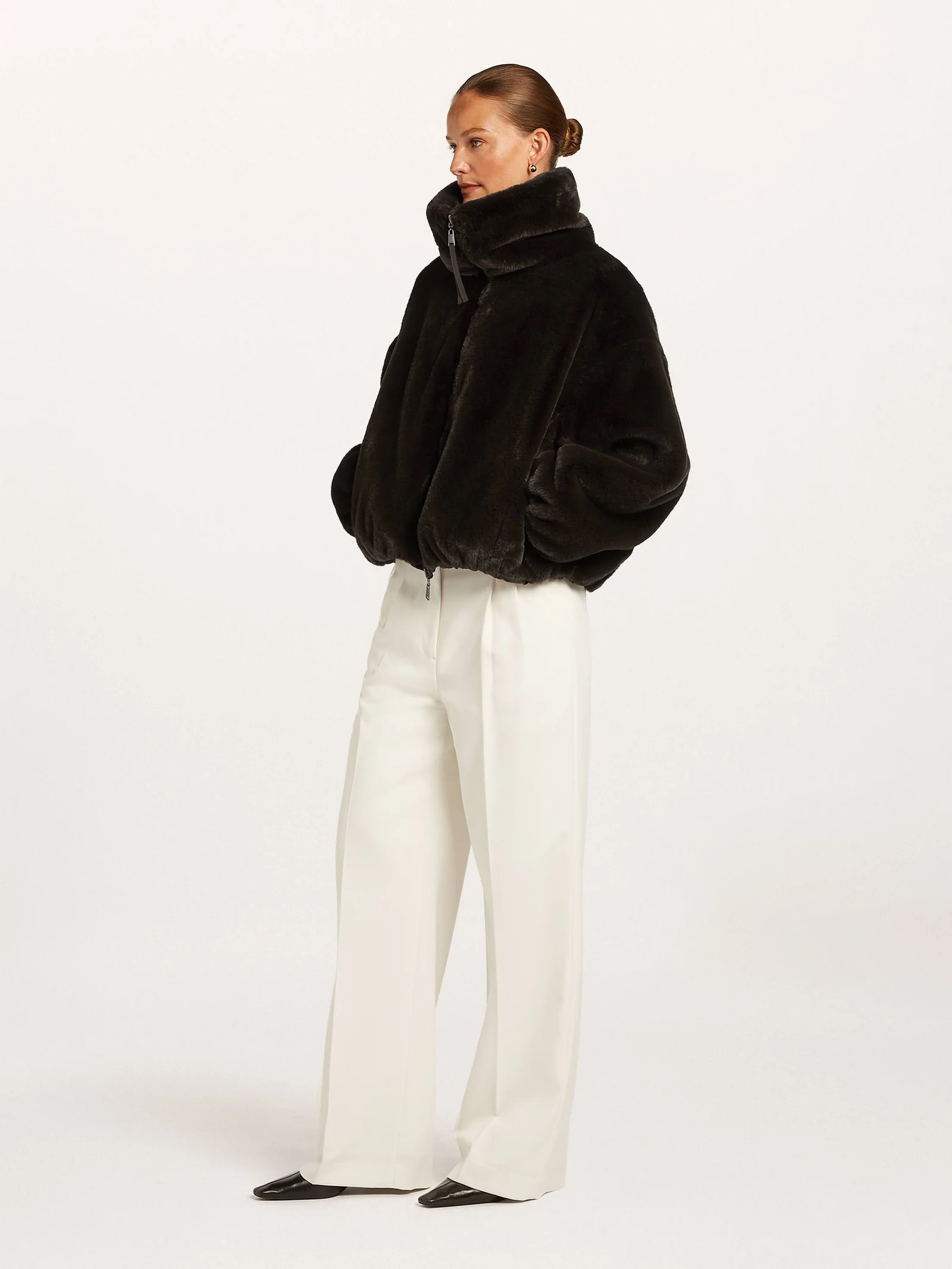 Beaumont Maxie faux fur bomber jacket